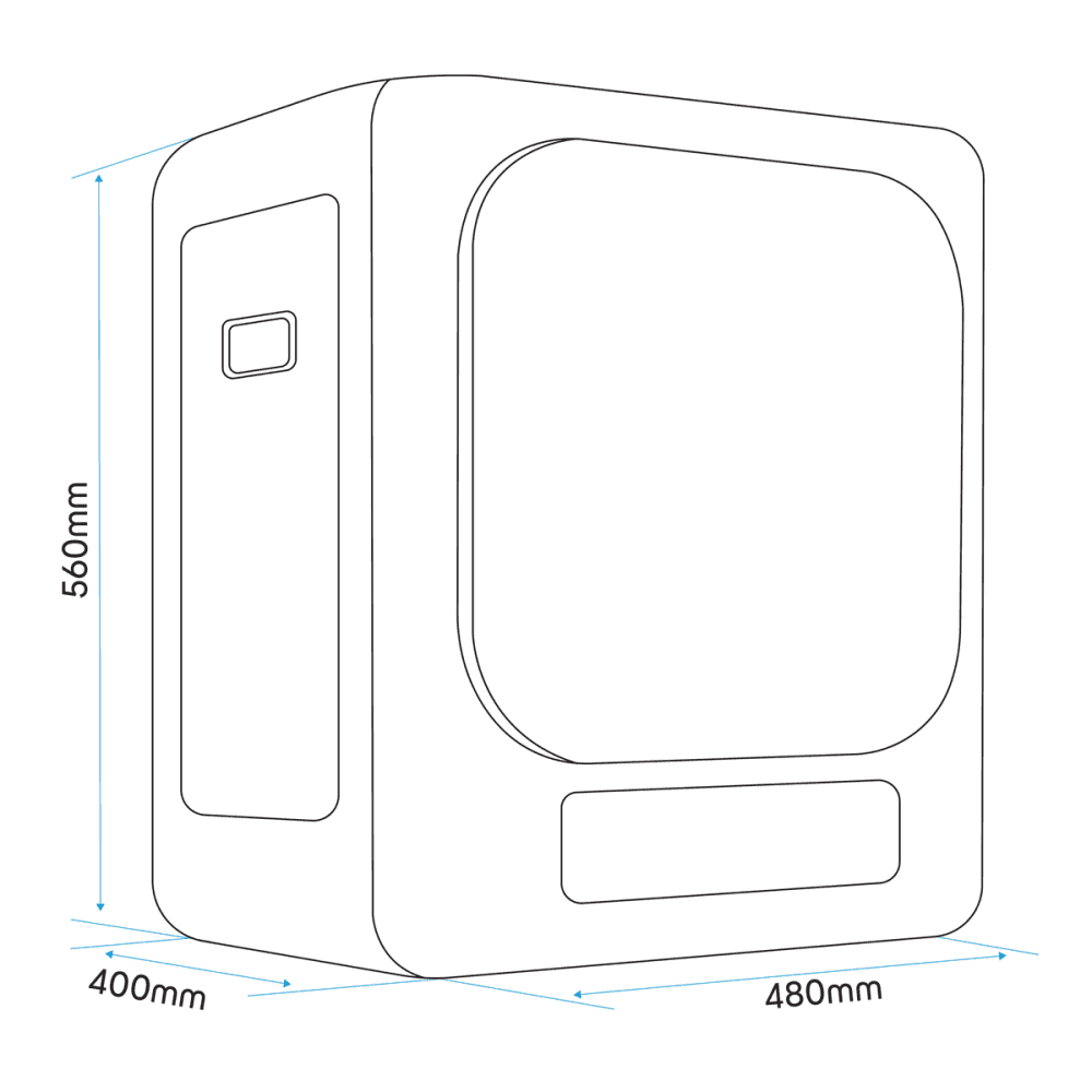 Baridi Tabletop Tumble Dryer with Digital Controls 2.5kg Capacity - Black Model No- DH229