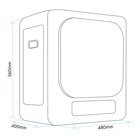 Baridi Tabletop Tumble Dryer with Digital Controls 2.5kg Capacity - Black Model No- DH229