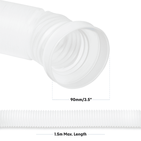 Baridi Condenser Vent Hose Pipe for Vented Tumble Dryers 1.5m x 3.5" Model No- DH230