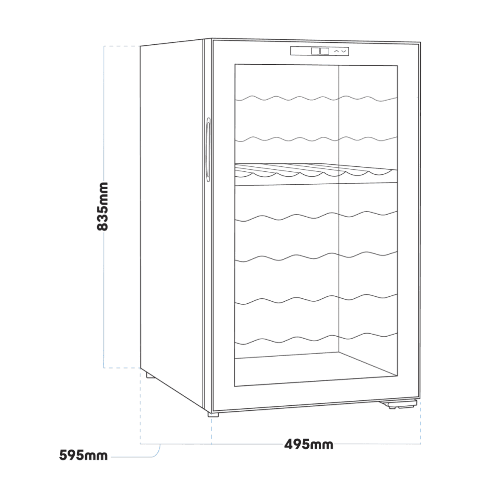 Baridi 52 Bottle Dual Zone Wine Fridge & Cooler Model No- DH236