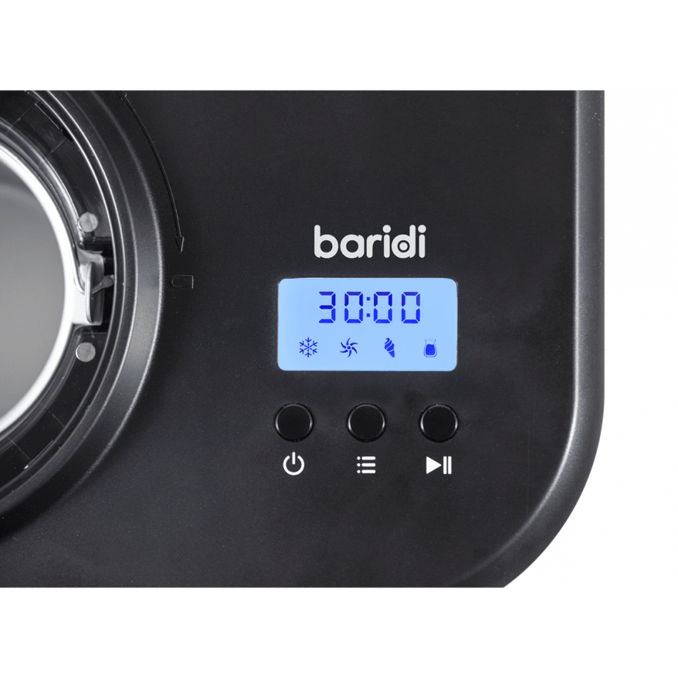 Baridi Automatic Churning Ice Cream Machine 1L - Black Model No- DH238