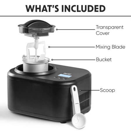 Baridi Automatic Churning Ice Cream Machine 1L - Black Model No- DH238