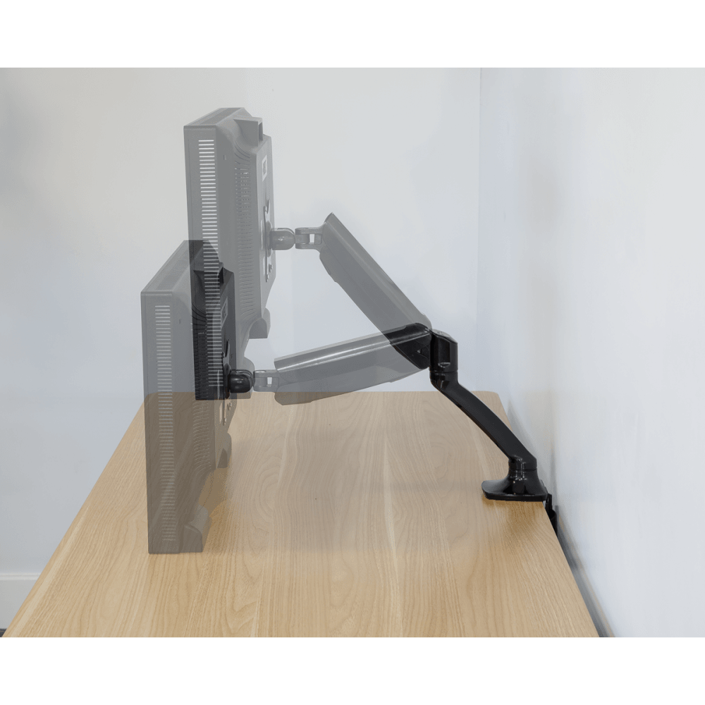 Dellonda Adjustable Single Monitor Arm with 360 Rotation - Black Model No- DH24