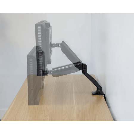 Dellonda Adjustable Single Monitor Arm with 360 Rotation - Black Model No- DH24