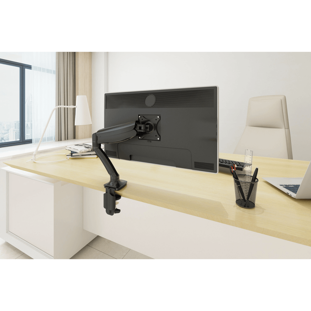 Dellonda Adjustable Single Monitor Arm with 360 Rotation - Black Model No- DH24