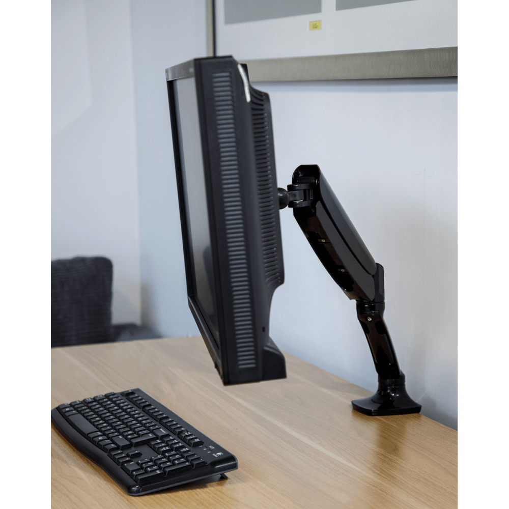 Dellonda Adjustable Single Monitor Arm with 360 Rotation - Black Model No- DH24