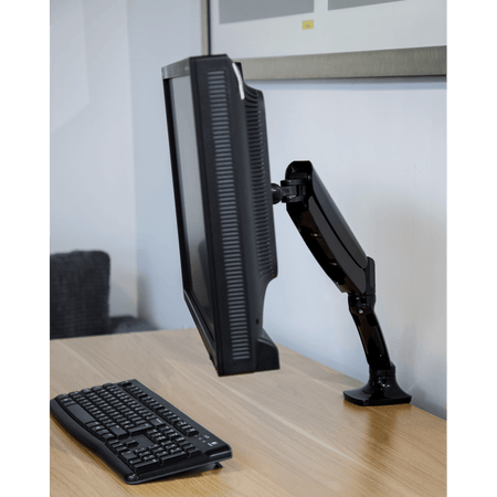 Dellonda Adjustable Single Monitor Arm with 360 Rotation - Black Model No- DH24