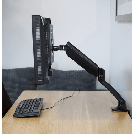 Dellonda Adjustable Single Monitor Arm with 360 Rotation - Black Model No- DH24