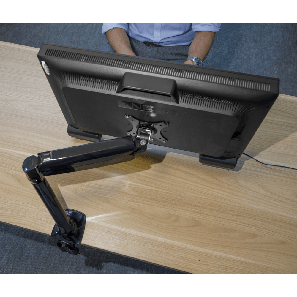 Dellonda Adjustable Single Monitor Arm with 360 Rotation - Black Model No- DH24