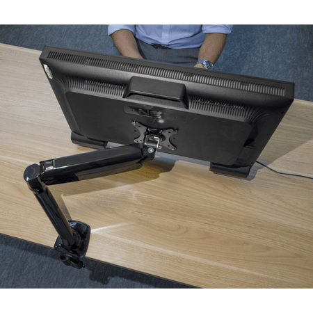 Dellonda Adjustable Single Monitor Arm with 360 Rotation - Black Model No- DH24