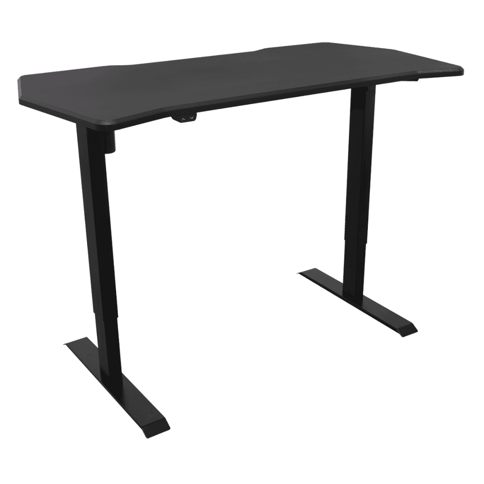 Dellonda Single Motor Ultra-Quiet Adjustable-Height Electric Sit/Stand Desk - Carbon Fibre Effect Desktop Model No- DH243