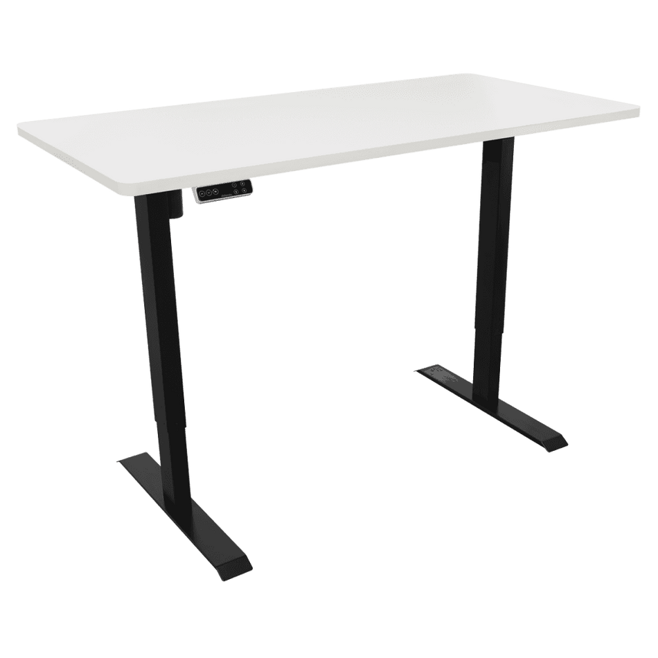 Dellonda White Electric Height Adjustable Standing Desk with Memory, Quiet, 1400x700mm Model No- DH244