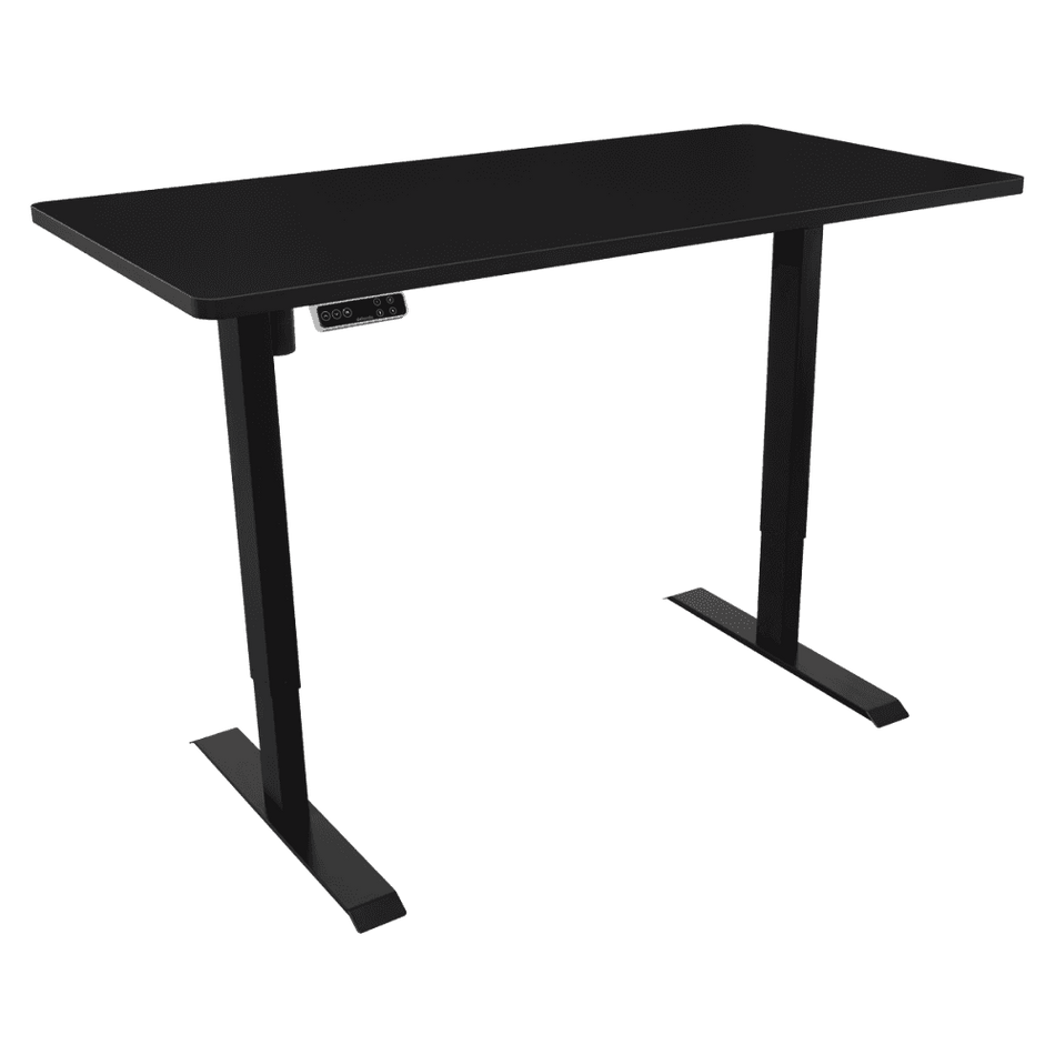 Dellonda Black Electric Height Adjustable Standing Desk with Memory, Quiet, 1400x700mm Model No- DH245