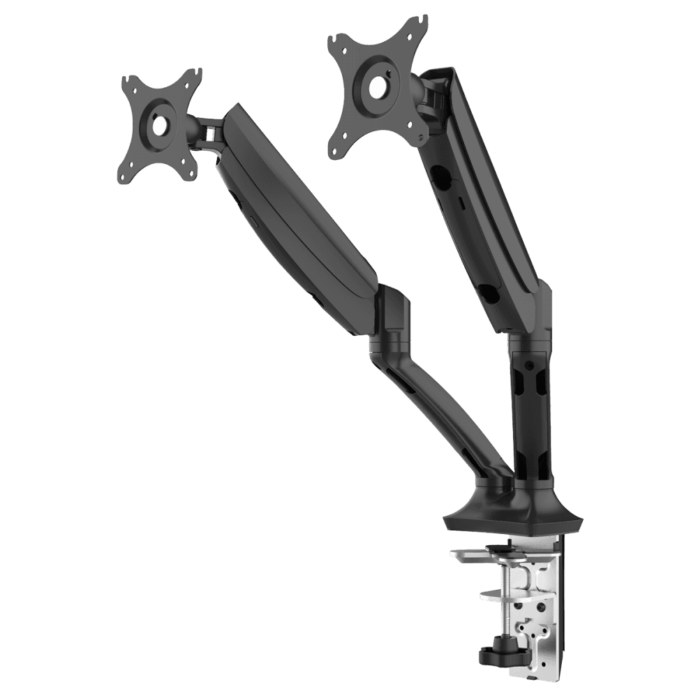 Dellonda Adjustable Double Monitor Arm with 360 Rotation - Black Model No- DH25
