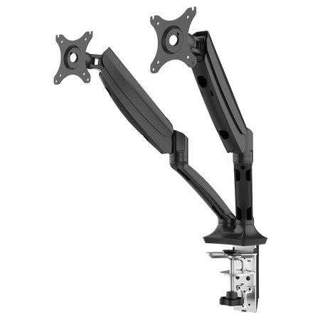 Dellonda Adjustable Double Monitor Arm with 360 Rotation - Black Model No- DH25