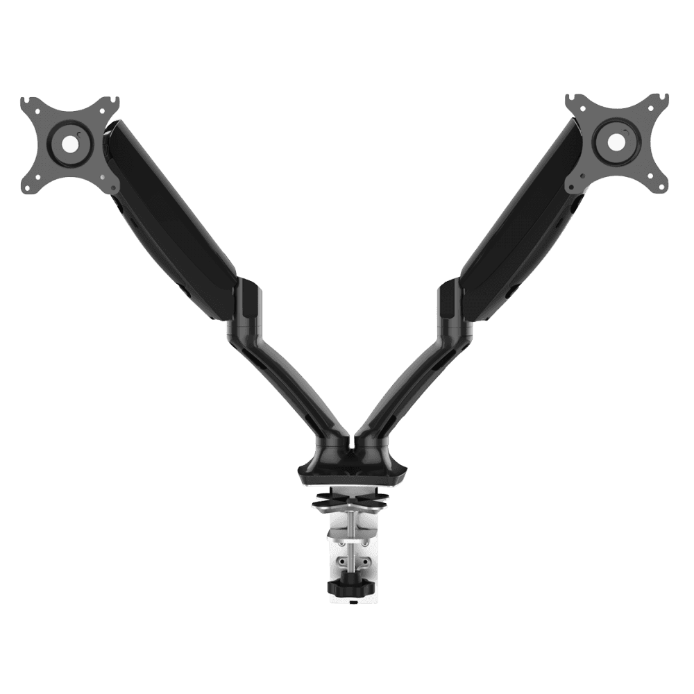 Dellonda Adjustable Double Monitor Arm with 360 Rotation - Black Model No- DH25