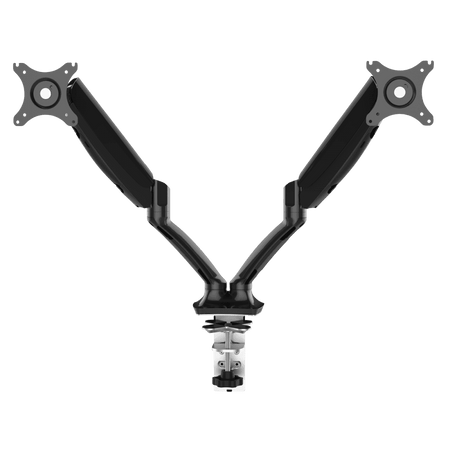Dellonda Adjustable Double Monitor Arm with 360 Rotation - Black Model No- DH25