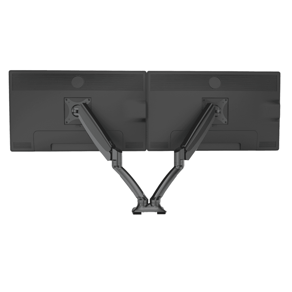 Dellonda Adjustable Double Monitor Arm with 360 Rotation - Black Model No- DH25