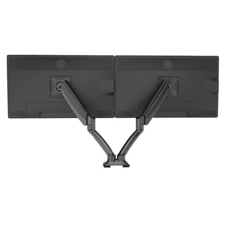 Dellonda Adjustable Double Monitor Arm with 360 Rotation - Black Model No- DH25