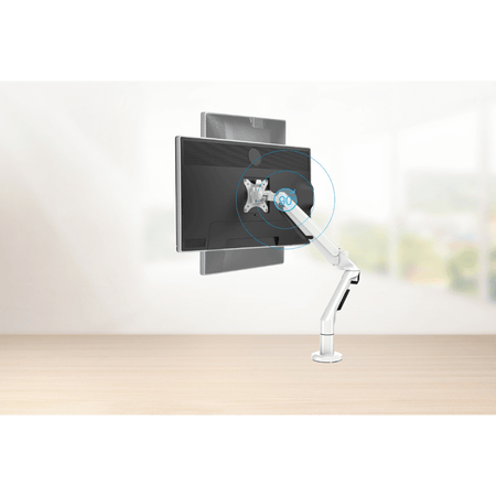 Dellonda Adjustable Single Monitor Arm with 360 Rotation - White Model No- DH26