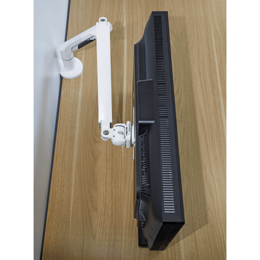 Dellonda Adjustable Single Monitor Arm with 360 Rotation - White Model No- DH26