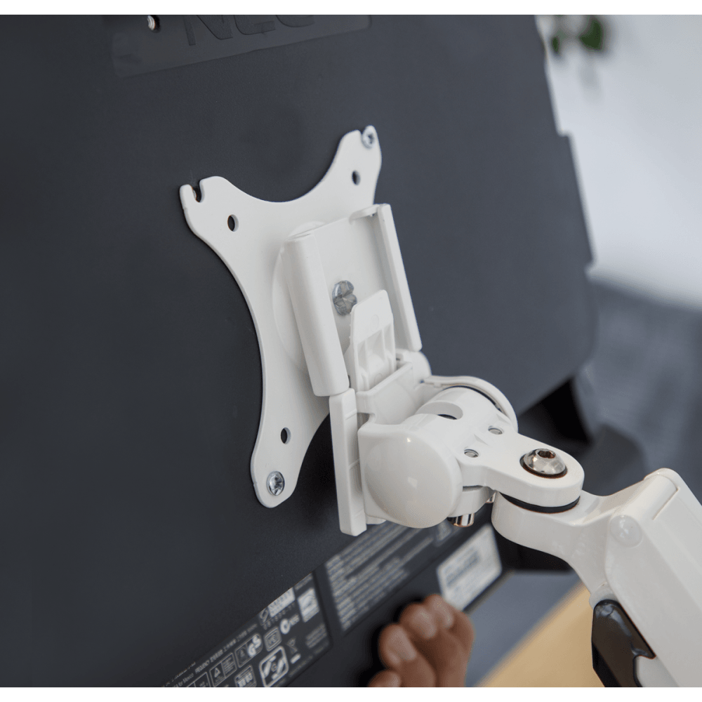 Dellonda Adjustable Single Monitor Arm with 360 Rotation - White Model No- DH26
