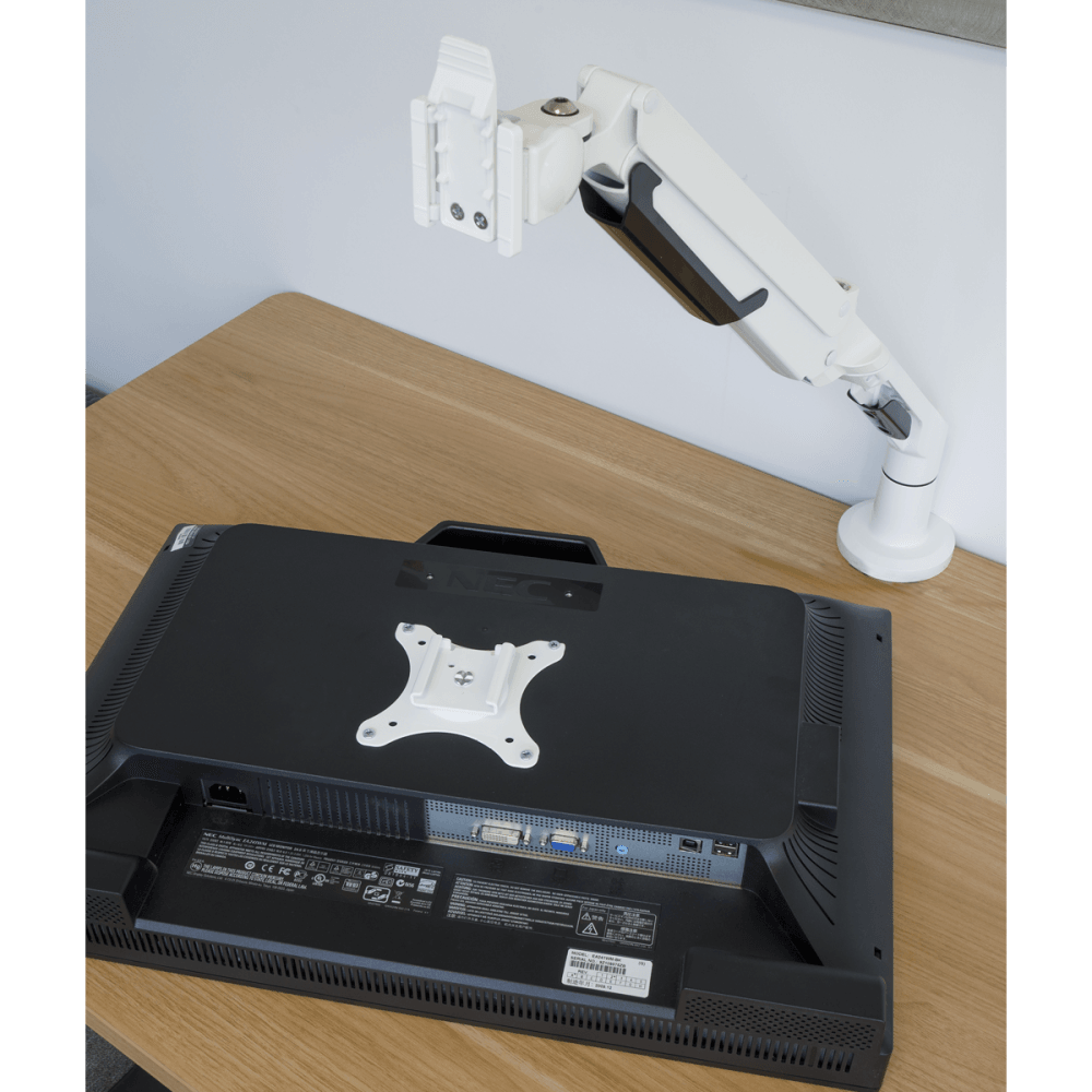 Dellonda Adjustable Single Monitor Arm with 360 Rotation - White Model No- DH26