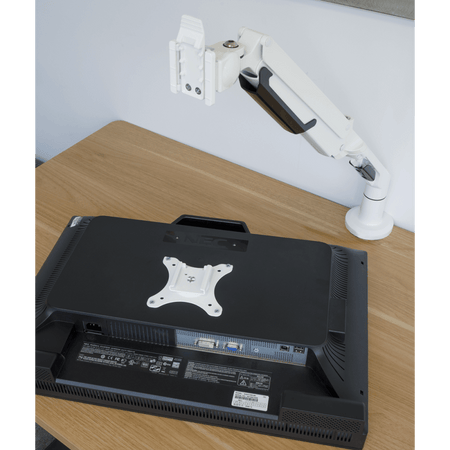 Dellonda Adjustable Single Monitor Arm with 360 Rotation - White Model No- DH26