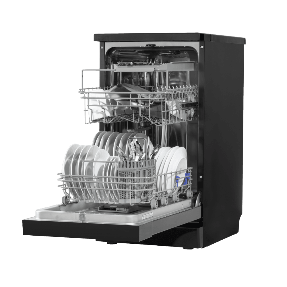 Baridi Slimline Freestanding Dishwasher 45cm Wide 10 Place Settings - Black Model No- DH267