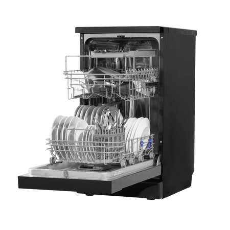 Baridi Slimline Freestanding Dishwasher 45cm Wide 10 Place Settings - Black Model No- DH267