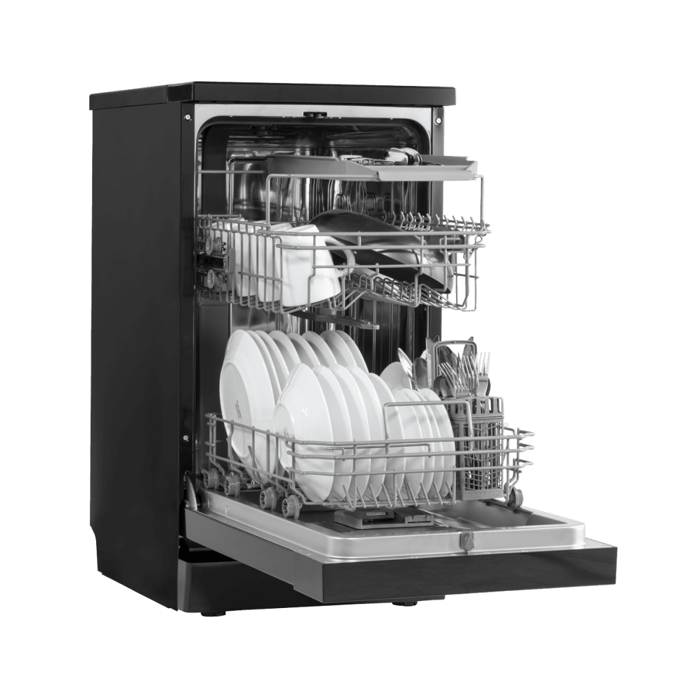 Baridi Slimline Freestanding Dishwasher 45cm Wide 10 Place Settings - Black Model No- DH267