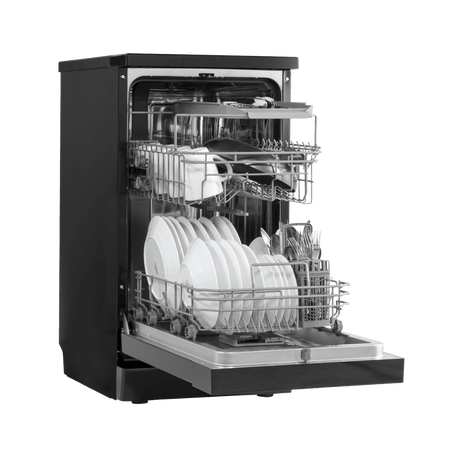 Baridi Slimline Freestanding Dishwasher 45cm Wide 10 Place Settings - Black Model No- DH267