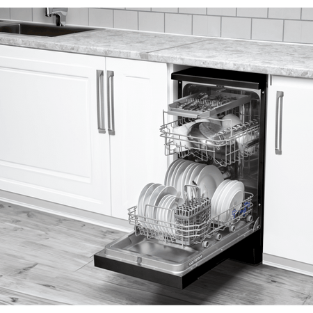 Baridi Slimline Freestanding Dishwasher 45cm Wide 10 Place Settings - Black Model No- DH267
