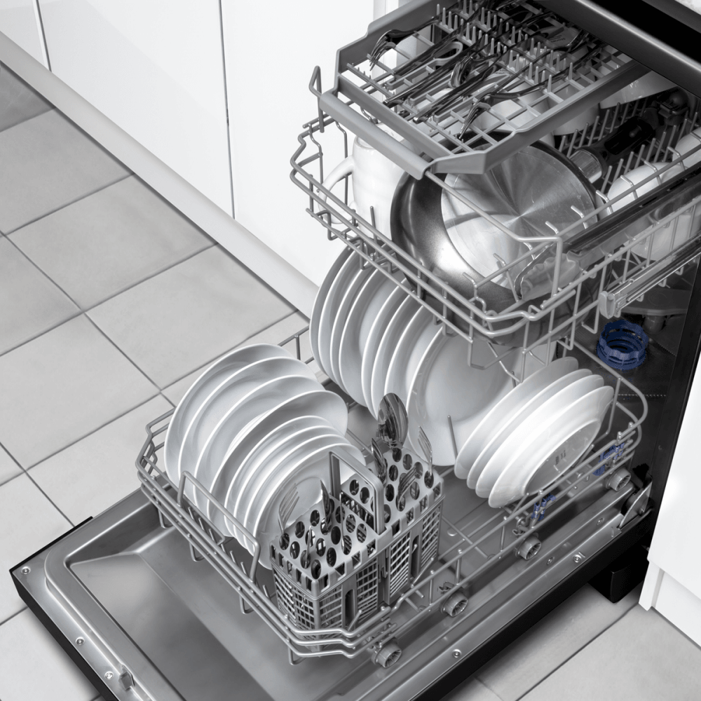 Baridi Slimline Freestanding Dishwasher 45cm Wide 10 Place Settings - Black Model No- DH267