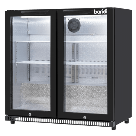 Baridi Hinged Double Door, Back Bar Drinks Fridge/Cooler, 190L Capacity Model No- DH272