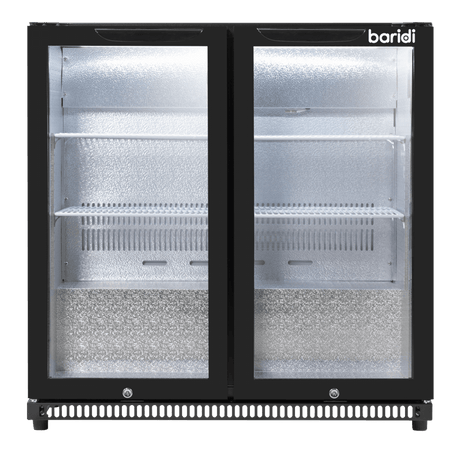 Baridi Hinged Double Door, Back Bar Drinks Fridge/Cooler, 190L Capacity Model No- DH272