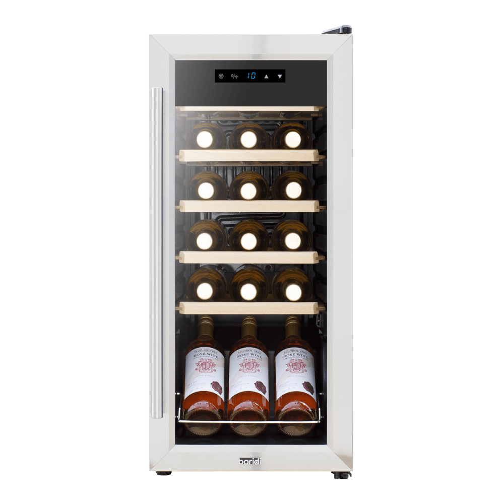 Baridi 18 Bottle Wine Fridge & Cooler - Stainless Steel Model No- DH29