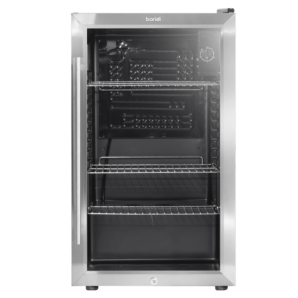 Baridi Wine, Beer & Drinks Fridge 85L Capacity - Stainless Steel Model No- DH31
