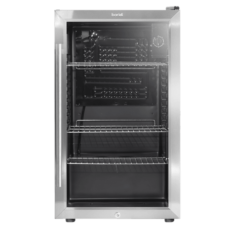 Baridi Wine, Beer & Drinks Fridge 85L Capacity - Stainless Steel Model No- DH31