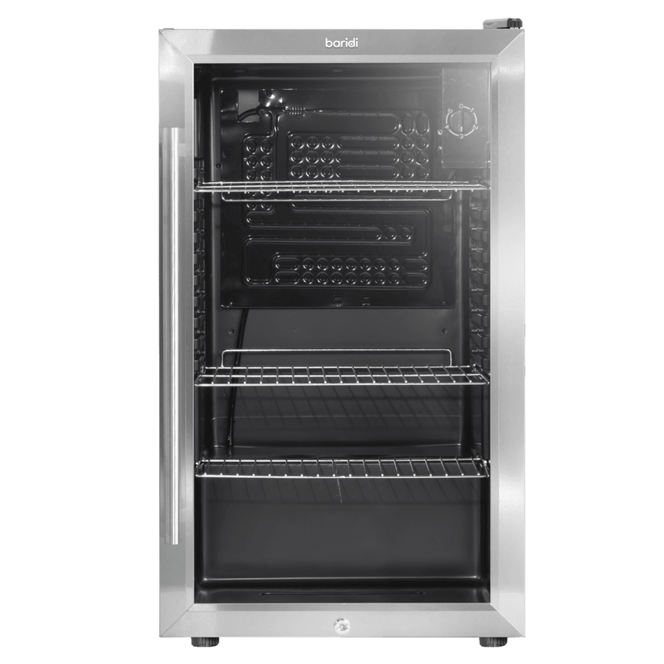 Baridi Wine, Beer & Drinks Fridge 85L Capacity - Stainless Steel Model No- DH31