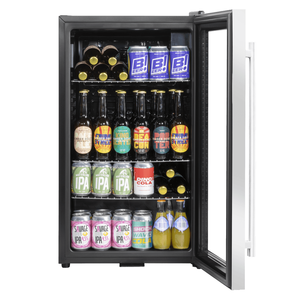 Baridi Wine, Beer & Drinks Fridge 85L Capacity - Stainless Steel Model No- DH31