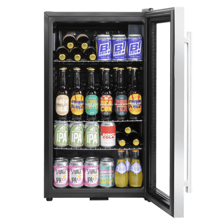 Baridi Wine, Beer & Drinks Fridge 85L Capacity - Stainless Steel Model No- DH31