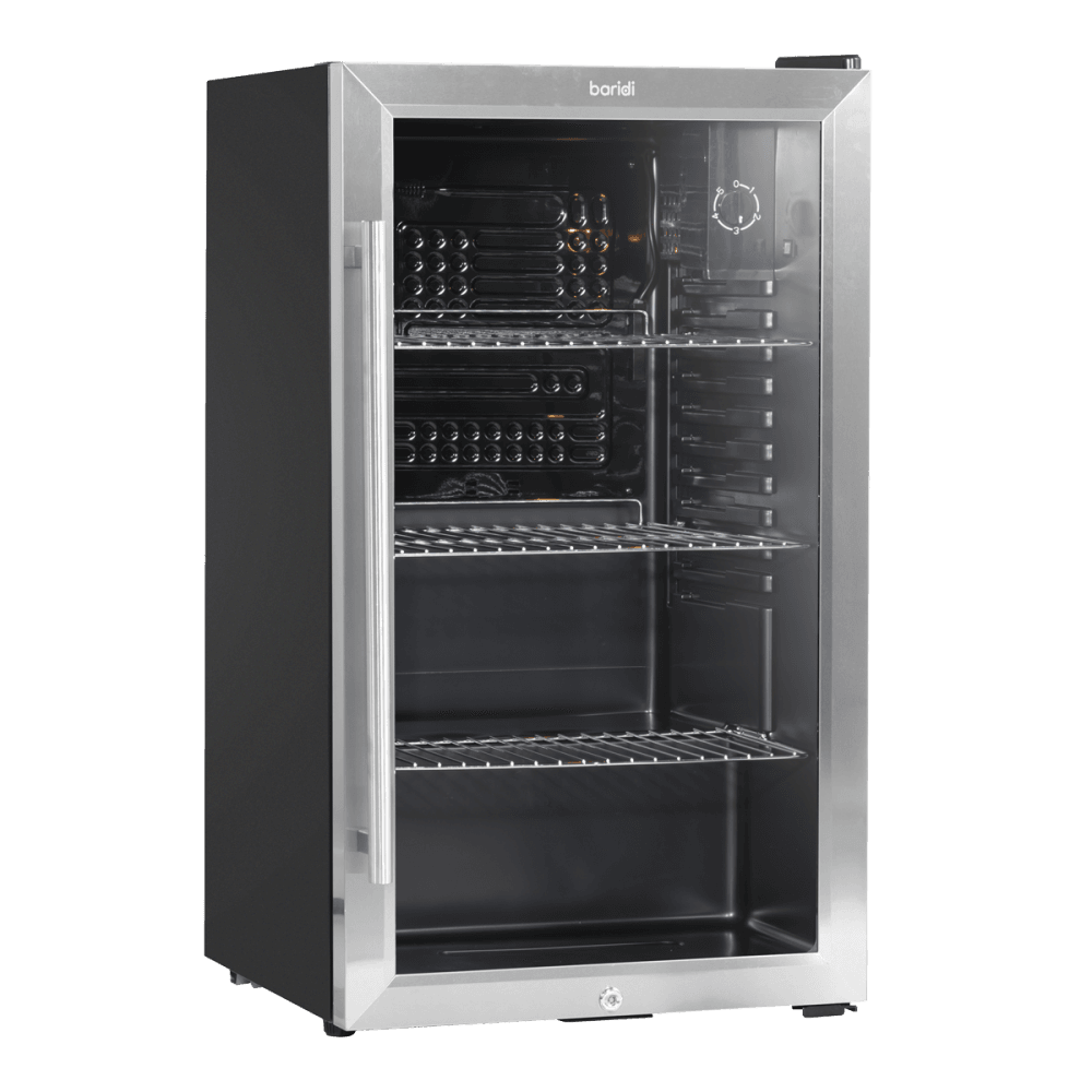 Baridi Wine, Beer & Drinks Fridge 85L Capacity - Stainless Steel Model No- DH31