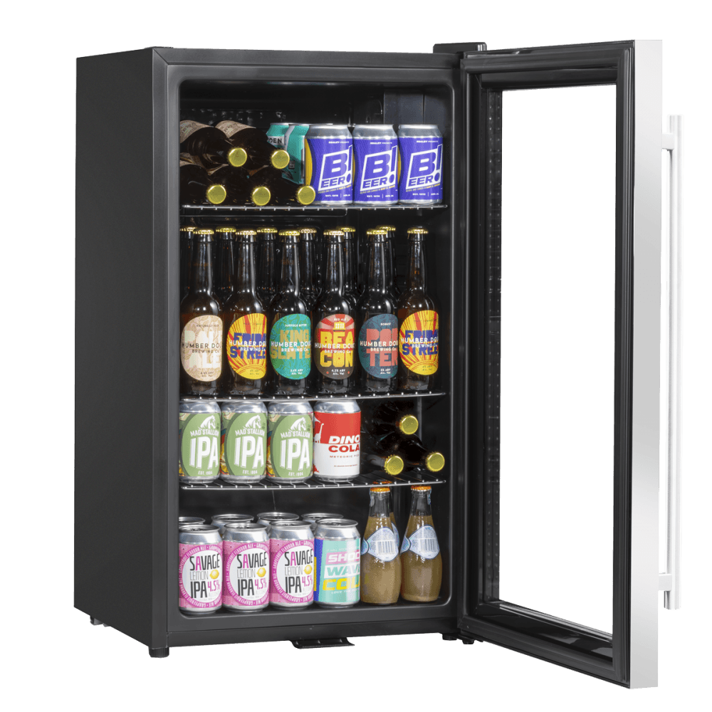 Baridi Wine, Beer & Drinks Fridge 85L Capacity - Stainless Steel Model No- DH31