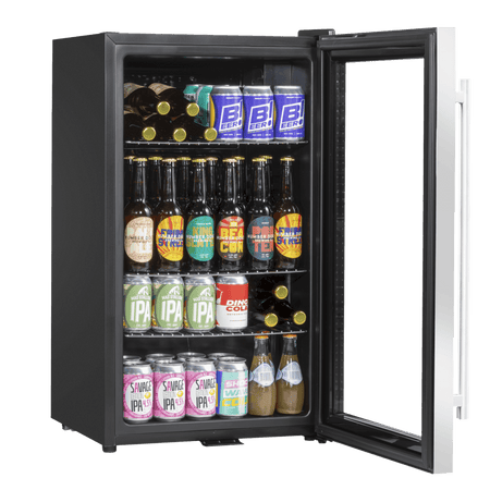 Baridi Wine, Beer & Drinks Fridge 85L Capacity - Stainless Steel Model No- DH31