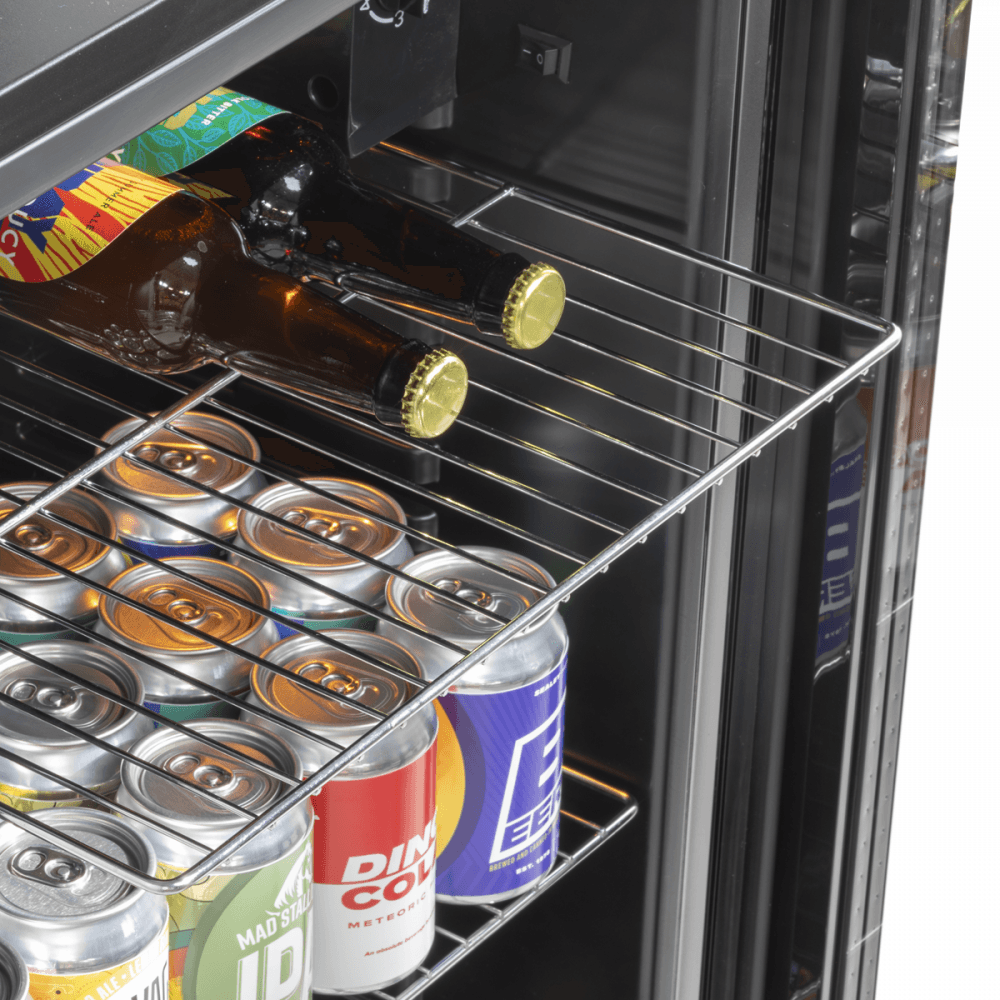 Baridi Wine, Beer & Drinks Fridge 85L Capacity - Stainless Steel Model No- DH31