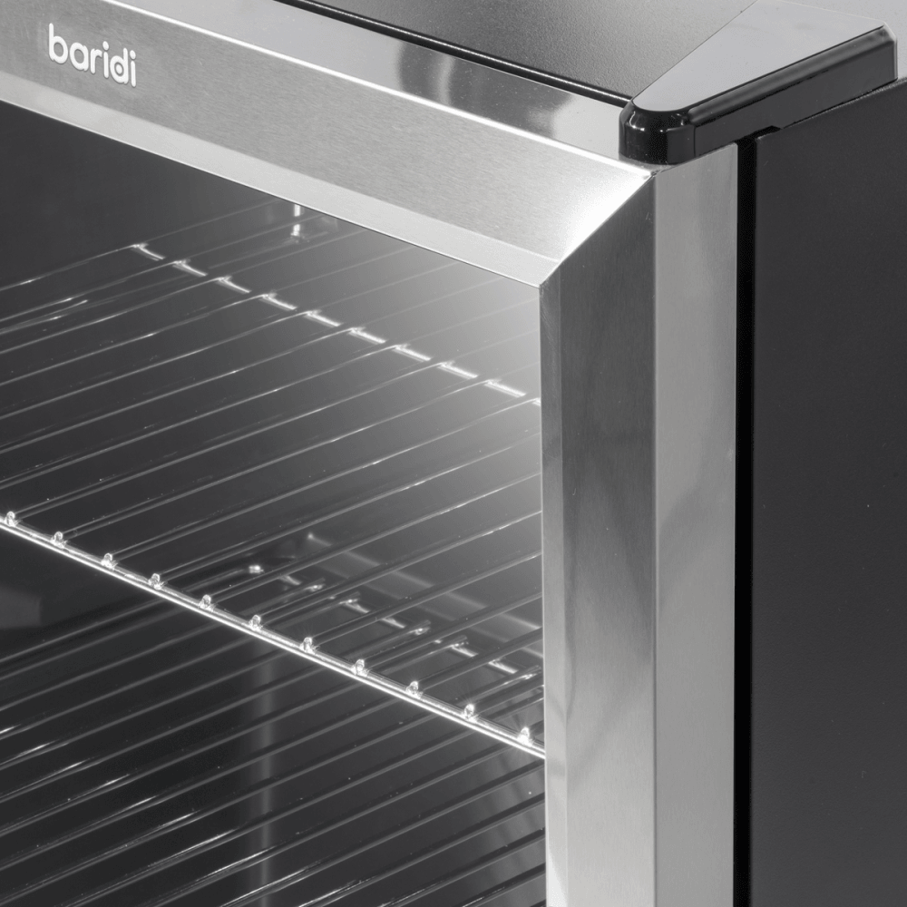 Baridi Wine, Beer & Drinks Fridge 85L Capacity - Stainless Steel Model No- DH31