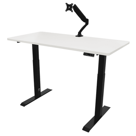 Dellonda White Electric Height Adjustable Standing Desk, 1400 x 700mm Dual Motor 100kg Model No- DH32