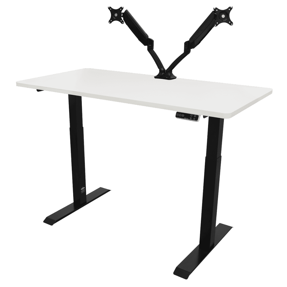 Dellonda White Electric Height Adjustable Standing Desk, 1400 x 700mm Dual Motor 100kg Model No- DH32