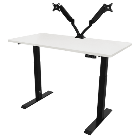Dellonda White Electric Height Adjustable Standing Desk, 1400 x 700mm Dual Motor 100kg Model No- DH32
